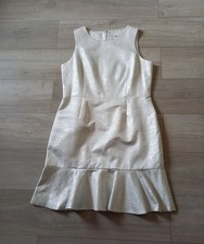 Untold Silver Sheen Grey Shift Dress Frilled Formal Party Occasion Evening UK16