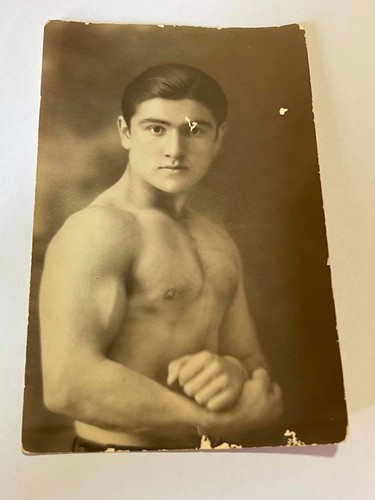Vintage photo postcard - photo, young