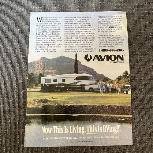 1996 avion fifth wheel camper - fifth,
