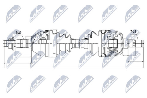 Npw 031 nty drive shaft - nty,