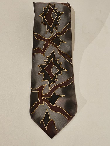 Hand painted pure silk tie - hand,
