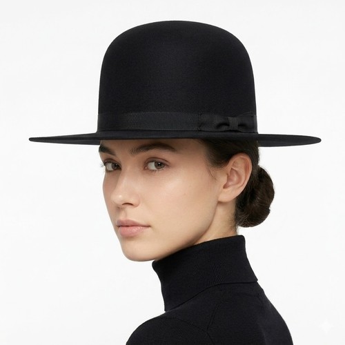 Black wide brim - black,