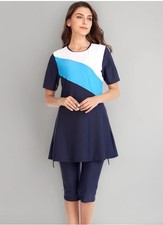 Muslim Swimwear Islamic Women's Short Sleeve Modest Guard Beachwear Burkini