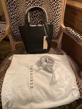 NWT The Horse Alexie Black Pebbled Leather Crossbody Tote Handbag NEW w/dustbag