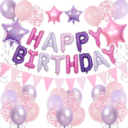 Purple and pink birthday - and,