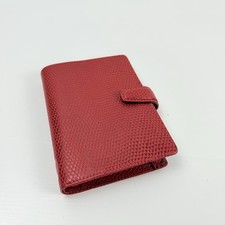 Filofax Chameleon Mini Rare Red leather lizard texture dividers inserts VGC