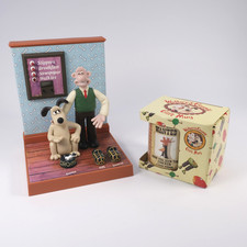 Vintage Wallace Gromit Clock Figure With Gift Mug 1996 Portico Designs Read Desc