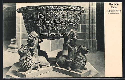 Bremen view the baptismal - of,