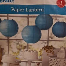 2 x Blue Paper Lantern 10" |