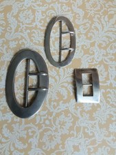 3 hallmarked Silver Buckles ,collectable, Antique,