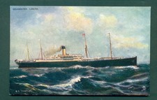 TUCK 6228,WHITE STAR LINE CELEBRATED LINER S S CRETIC,vintage postcard