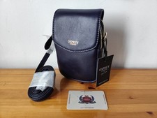 BNWT, OSPREY LONDON 'LOTTIE' LARGE PURPLE LEATHER PHONE X-BODY BAG - RRP £149