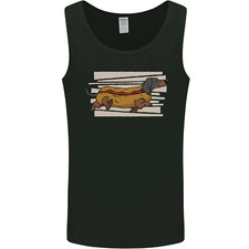 Dachshund Funny Hotdog Sausage Dog Mens Vest Tank Top