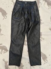 Topshop Ladies Black PVC Wetlook Chino Trousers 6. L28. Mr20091