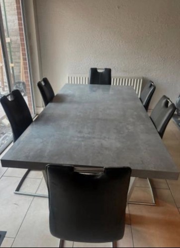 Grey dining table - dining, with