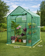 Walk greenhouse shelves - in,