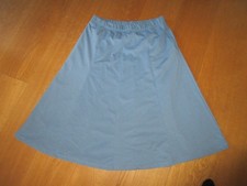 ladies Damart blue jersey full A line skirt, size 14 - 16 27 long