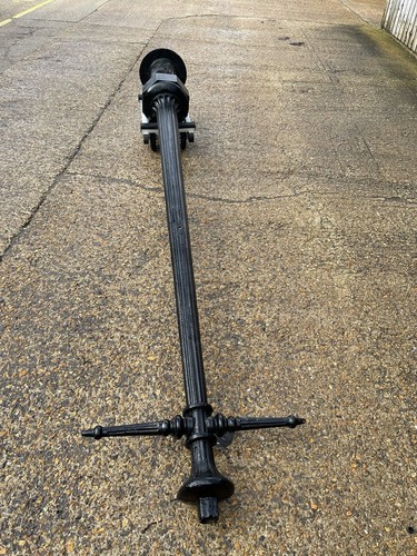 Antique cast iron lamp post - iron,