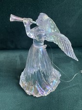 Kurt S Adler Iridescent Acrylic Christmas Angel Tree Topper Hanging Ornament B11