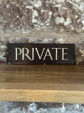 Vintage enamel “Private”