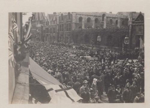 Royal visit crowd - royal, cambridge