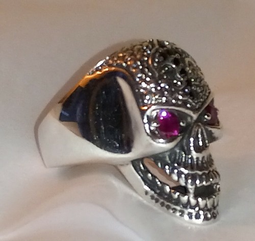 925 silver skull ring - 925,