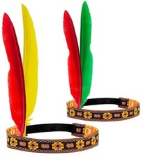 Native Indian Headband With 2 Feathers