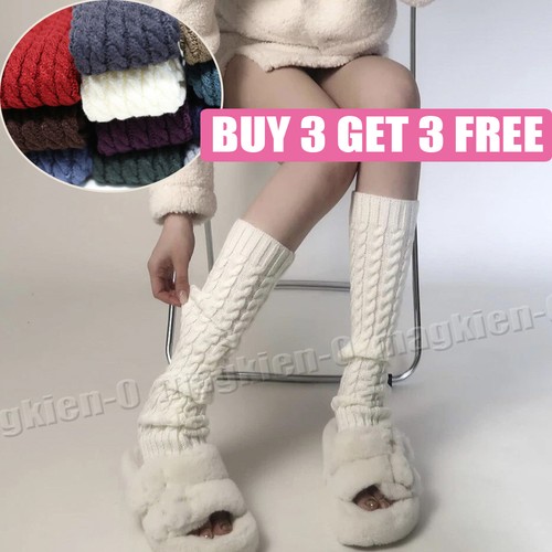 Long knit leg warmers - leg, thick