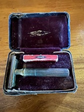 Vintage 1948-50 Gillette Aristocrat  Razor With Case & Razor Blades