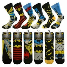 Mens "BATMAN" The Dark Knight Movie Cartoon Novelty Character Socks UK 6-11