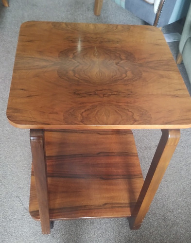 Art deco veneered tea - veneered,