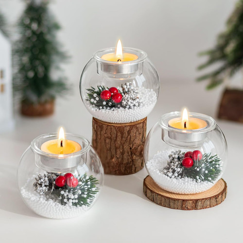 Hewory 3pcs christmas candle - christmas,