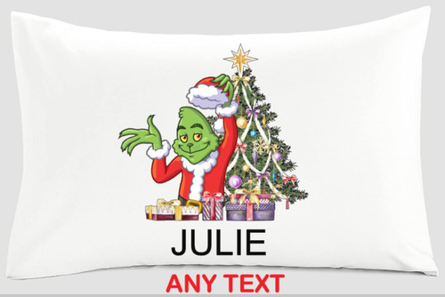 Personalised grinch cushion - personalised,