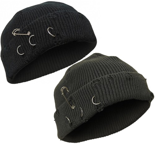 Distressed fisherman beanie - distressed,