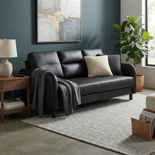 Versatile black seater couch - versatile,