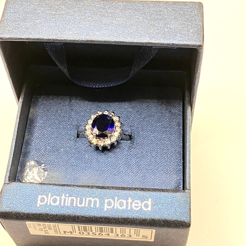 Platinum plated ring size - , o