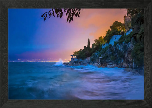 Stormy sea the beach - the,