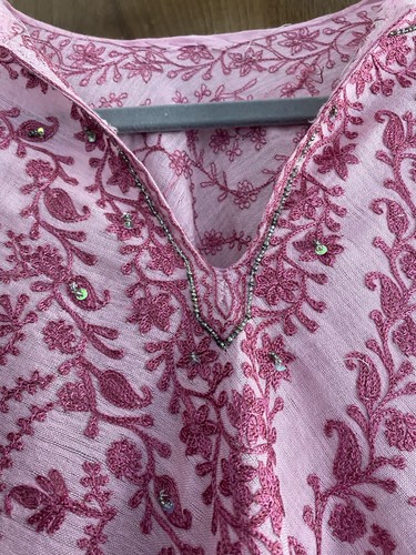 Pretty pink embroidered and