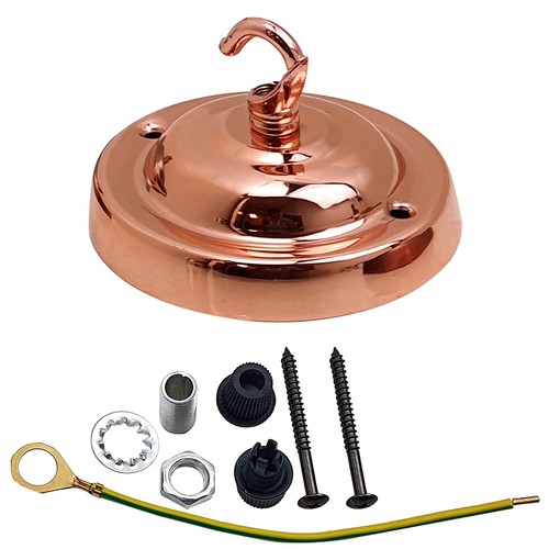 Metal ceiling rose hook plate - rose,