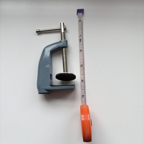 Small desk clamp with hole - small,