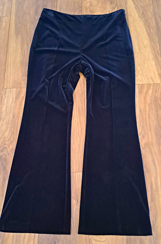Black velvet flared - black,