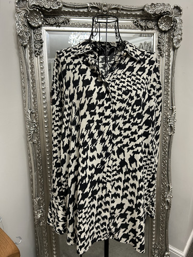 F oversized houndstooth - f,