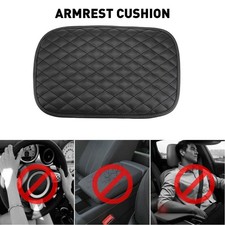 Car Armrest Pad Cover Center Console Box Cushion Mat Protector Black 30x19cm PU