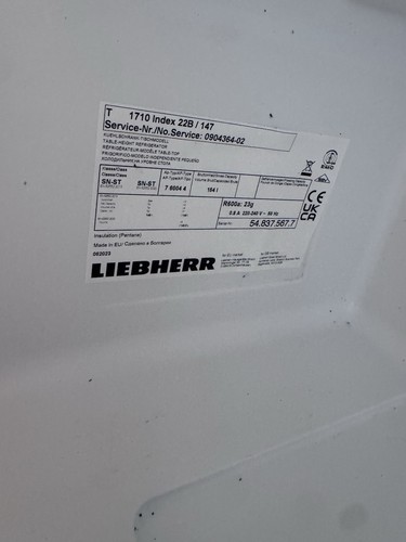 Liebherr 1710 under counter - liebherr,