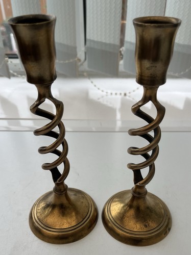 Pair vintage brass barely - pair,