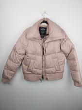 Hollister Pink Cropped Puffer