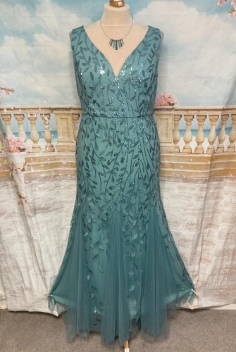 Sea green maxi - maxi, evening