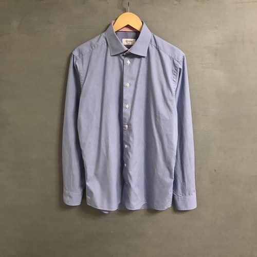 Men eton shirt blue - shirt,