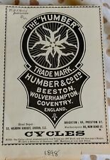 Vintage 1898 the Humber & co