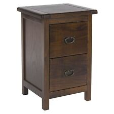 Bedside Table 1/2 Drawer Pine Dark Brown Bedroom Furniture Storage Nightstand